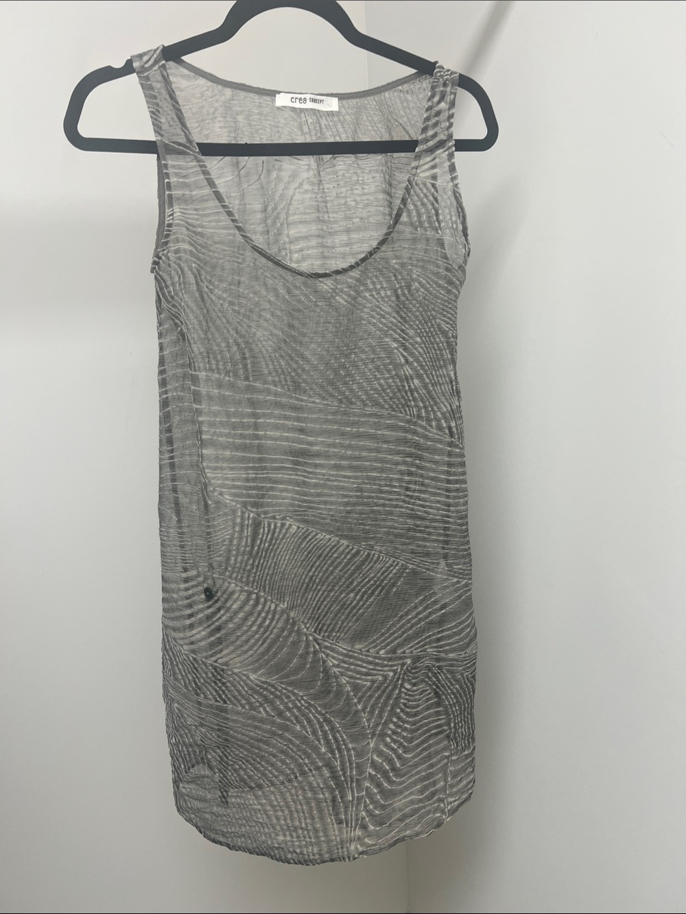 Crea Concept Silk-blend Textured Tank Dress